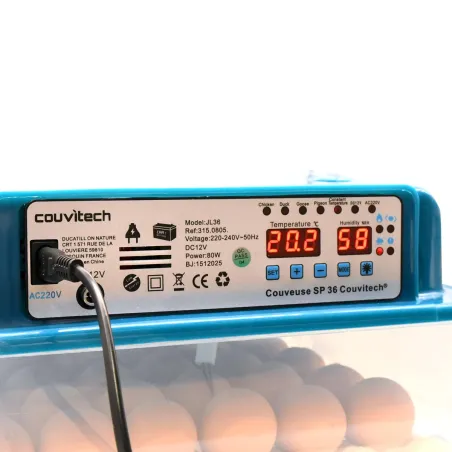 Couveuse automatique Couvitech SP-36 - 36 oeufs idéale débutant incubation