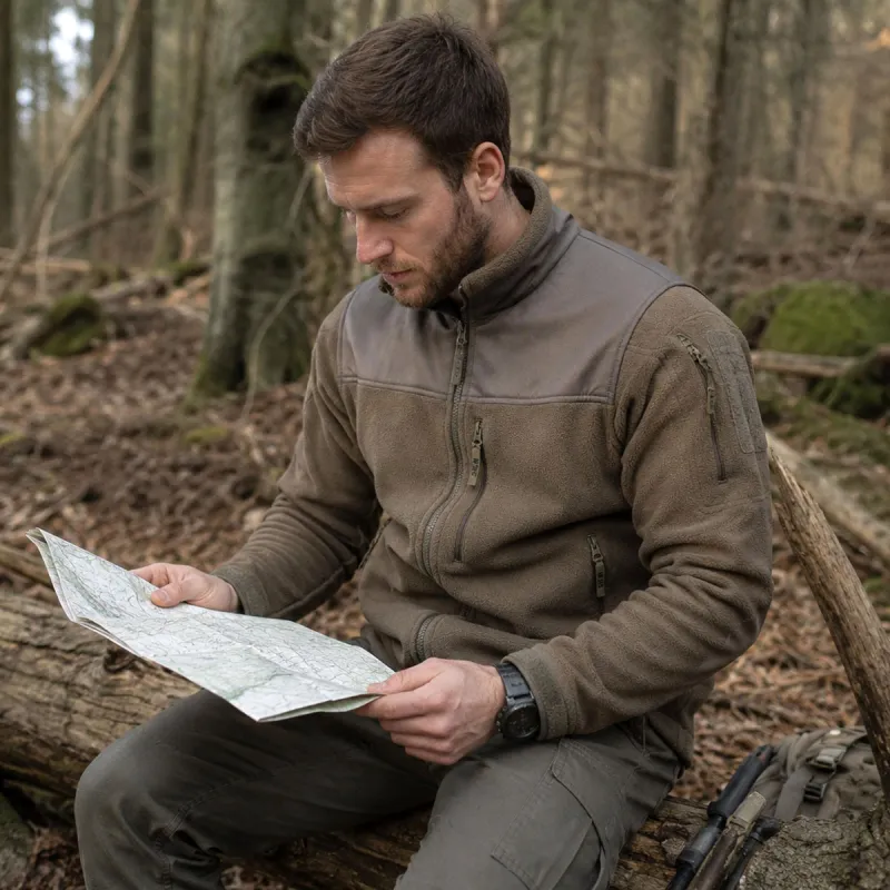 Veste Alpha Microfleece Polaire 420g/m² 5 Poches Tactiques