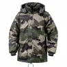 Parka matelassée capuche 4 poches polyester coton camo 6 à 16 ans