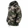 Parka matelassée capuche 4 poches polyester coton camo 6 à 16 ans