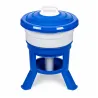 Kit Impérial Mangeoire & Abreuvoir 30L pour Volailles - Bleu/Rouge/Blanc Gaun