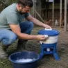 Kit Impérial Mangeoire & Abreuvoir 30L pour Volailles - Bleu/Rouge/Blanc Gaun