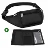 Ensemble portefeuille sac banane polyester noir 290x100x60mm