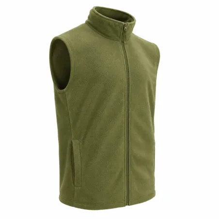 Veste polaire kaki sans manches