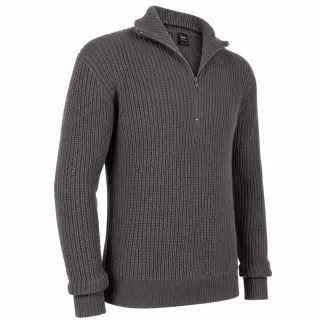 Pull Troyer Homme Anthracite - Col Camionneur - Brandit®