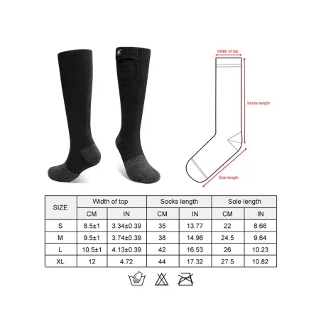 Chaussettes chauffantes Ertak 7,4V – Confort thermique hiver