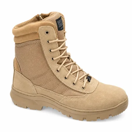 Chaussures travail Dune beige mi-hautes antidérapantes textile