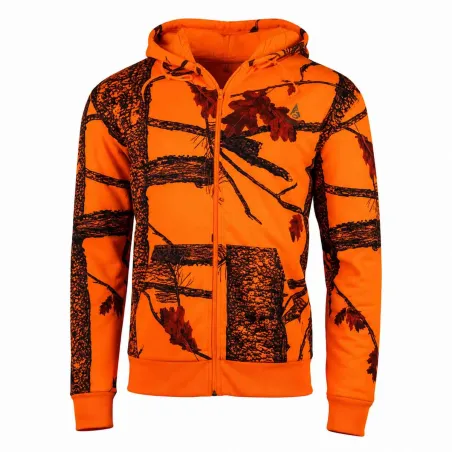 Sweat à capuche enfant fluo Treeland zippé polaire 100% polyester