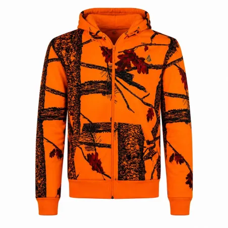Sweat à capuche enfant fluo Treeland zippé polaire 100% polyester