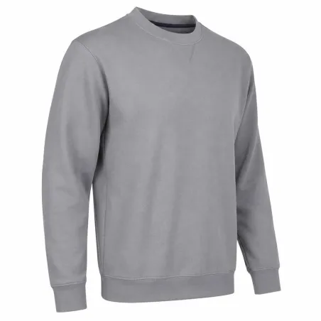 Sweat col rond gris - Pull casual confort homme femme