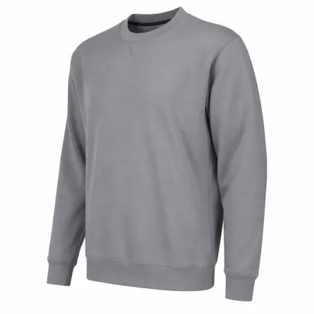 Sweat col rond gris - Pull casual confort homme femme