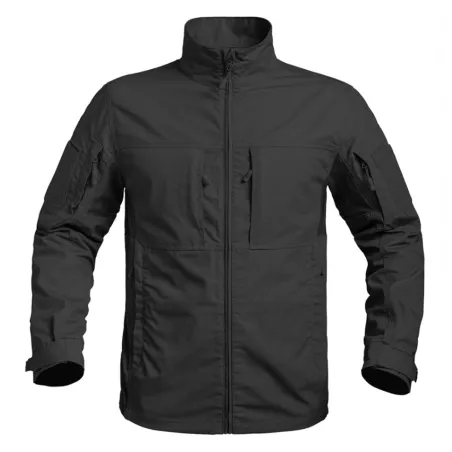 Veste courte Fighter noire 8 poches zip coton polyester noir M à 3XL