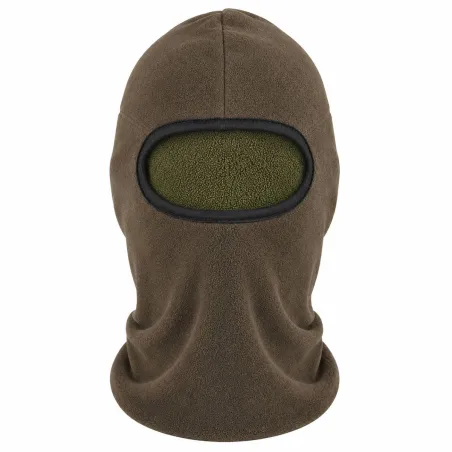 Cagoule confort chaude protection totale doublure polaire verte