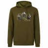 Sweat à capuche 3 sangliers coton polyester kaki M à 3XL