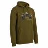 Sweat à capuche 3 sangliers coton polyester kaki M à 3XL