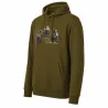Sweat à capuche 3 sangliers coton polyester kaki M à 3XL