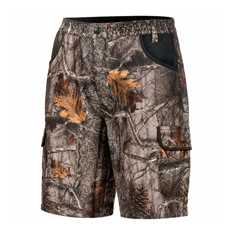 Bermuda enfant 2 poches polyester camo forest 8 à 16 ans