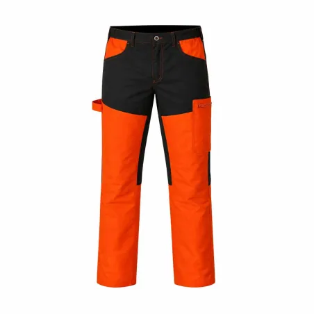 Pantalon traque enfant polyester coton orange kaki 6 à 16 ans
