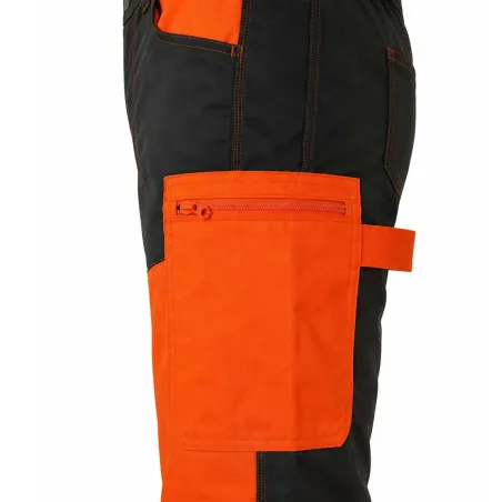 Pantalon traque enfant polyester coton orange kaki 6 à 16 ans