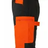 Pantalon traque enfant polyester coton orange kaki 6 à 16 ans