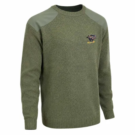 Pull col rond broderie Sanglier Taille S