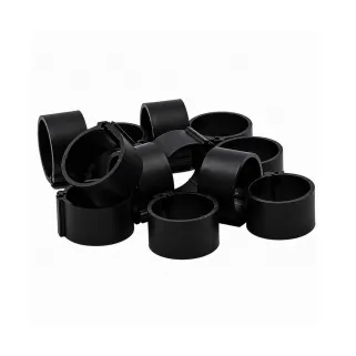 Bagues à clip éco Ø18mm par 50 pièces Noir 
