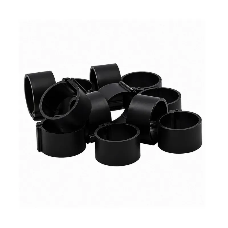 Bagues à clip éco Ø18mm par 50 pièces Noir 