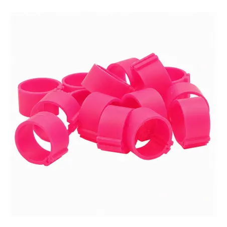 Bagues à clip éco Ø20mm par 50 pièces Rose Fluo