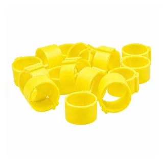 Bagues à clip éco Ø20mm par 50 pièces Jaune Fluo