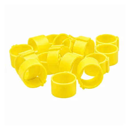 Bagues à clip éco Ø20mm par 50 pièces Jaune Fluo
