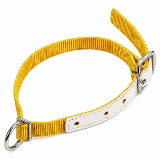 Collier moutons et chèvres nylon jaune