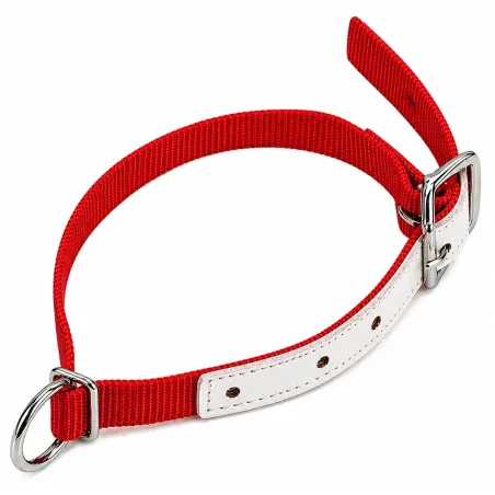 Collier moutons et chèvres nylon rouge