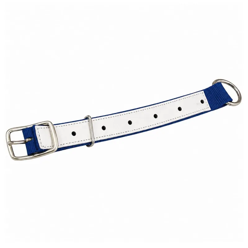 Collier moutons et chèvres nylon bleu