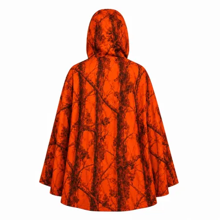 Pèlerine Dinan Ghost imperméable polyuréthane orange blaze&black