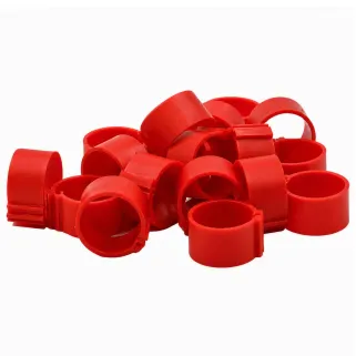 Bagues à clip éco Ø25mm par 50 pièces rouge