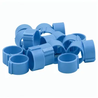 Bagues à clip éco Ø25mm par 50 pièces turquoise