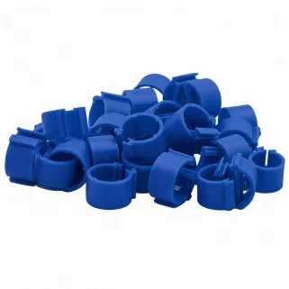 Bagues à clip éco Ø25mm par 50 pièces Bleu