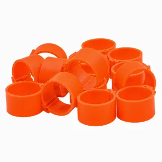 Bagues à clip éco Ø25mm par 50 pièces Orange