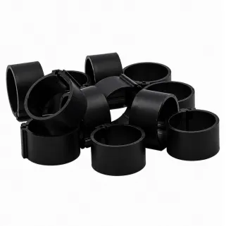 Bagues à clip éco Ø25mm par 50 pièces noir