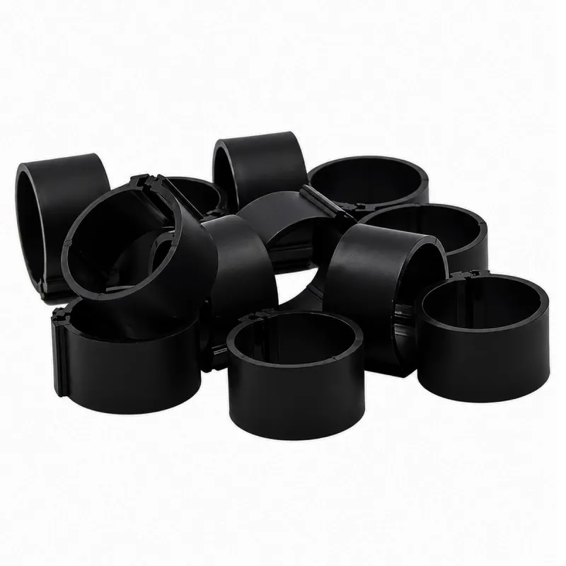 Bagues à clip éco Ø25mm par 50 pièces noir