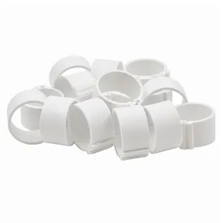 Bagues à clip éco Ø25mm par 50 pièces blanc