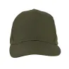 Casquette visière rigide velcro coton verte taille unique