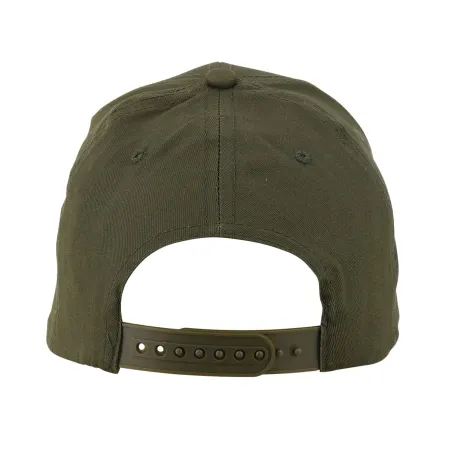 Casquette visière rigide velcro coton verte taille unique