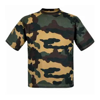 T-shirt enfant double piquage 100% coton camo CE 4 à 14 ans