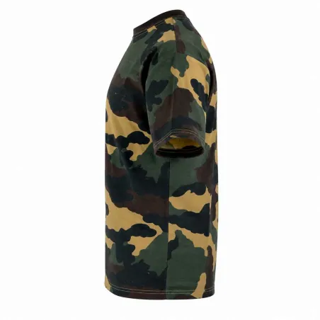 T-shirt enfant double piquage 100% coton camo CE 4 à 14 ans