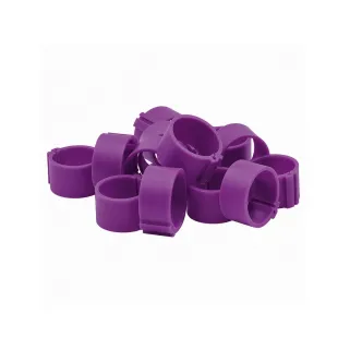 Bagues à clip éco Ø16mm par 100 pièces Mauve