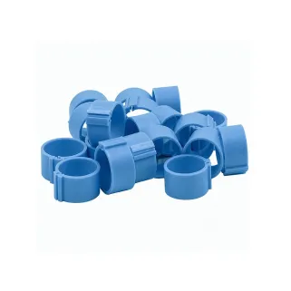 Bagues à clip éco Ø16mm par 100 pièces Turquoise