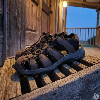Sandales fermées homme en cuir marron - AYOKA Doul