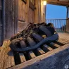 Sandales fermées homme en cuir marron - AYOKA Doul