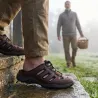 Sabots Homme Marron en Cuir à Attache Rapide - AYOKA Dugi